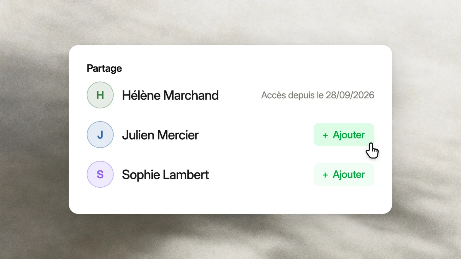 Partage de dossier entre collaborateurs
